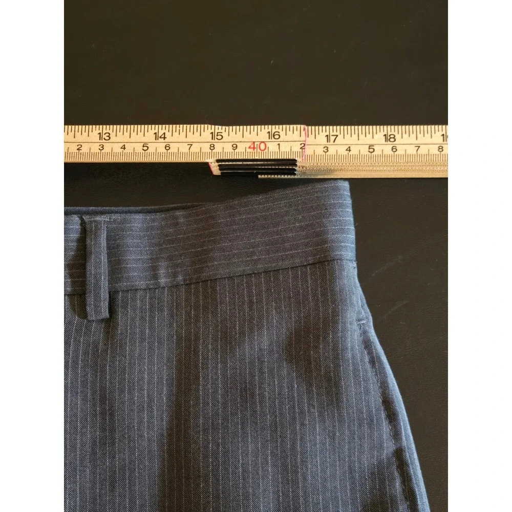 Jos. A. Bank Mens‎ 40L Wool Pinstripe 2-Piece Suit Charcoal Grey Pants 34×34